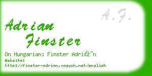 adrian finster business card